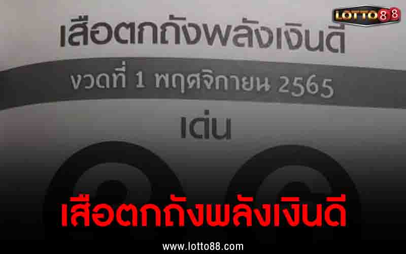 เสือตกถังพลังเงินดี 1/11/65